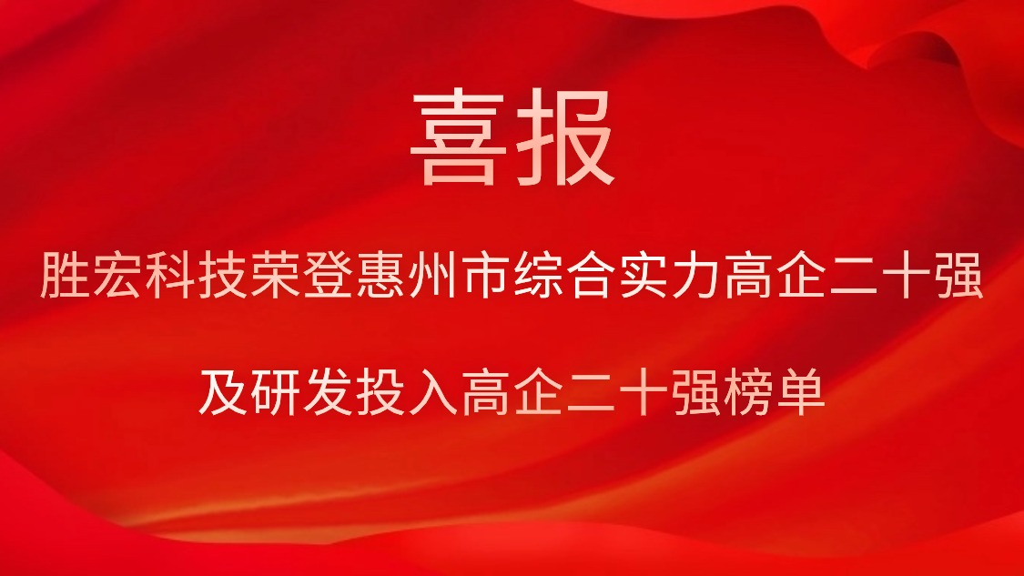 必一运动科技荣登惠州市综合实力高企二十强及研发投入高企二十强榜单